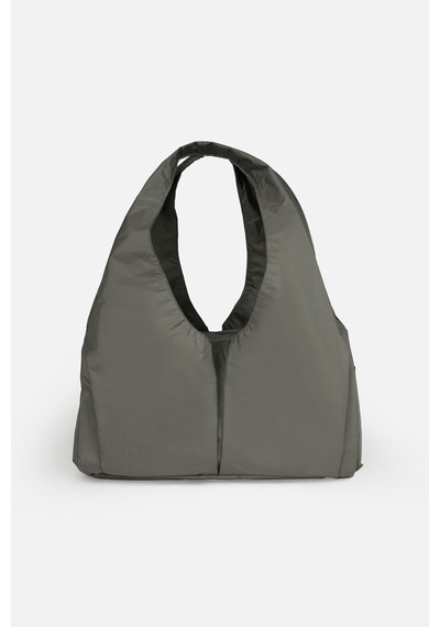 İcone Bag Pliseli Spor Çanta, Su Geçirmez Kumaş Spor Çanta, Omuz Çantası, Çok Cepli Spor Çanta Haki