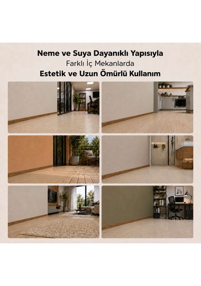 Esquero Kablo Kanallı PVC Süpürgelik 250 cm, Açılabilir Kapaklı, Sarıçam, ESQ609