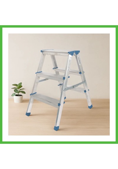 Vaveni Çift Basamaklı 3+3 Alüminyum Merdiven 69 Cm Arz