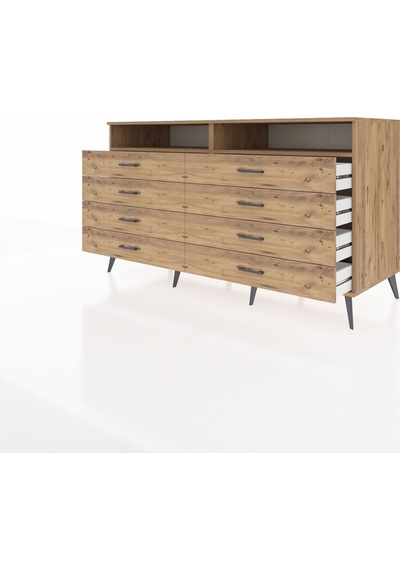 Kronos Konsol 2 Raflı 8 Çekmeceli 176x59x99 Çam-çam Çam-çam Kronos Konsol 2 Raflı 8 Çekmeceli 176x59x99 Çam-çam Çam-çam