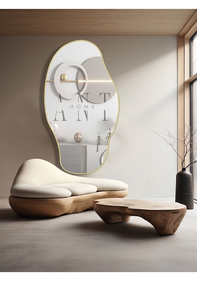 Klas Boy Ayna / Duvar Boy Aynası / Salon Aynası / Konsol Aynası / Hol Aynası / 150 X 80 Cm 100 X 150 Gold