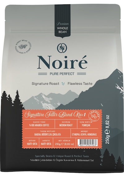 Noire Signature Filter Blend 1 250g %100 Arabica Blend Çekirdek Kahve