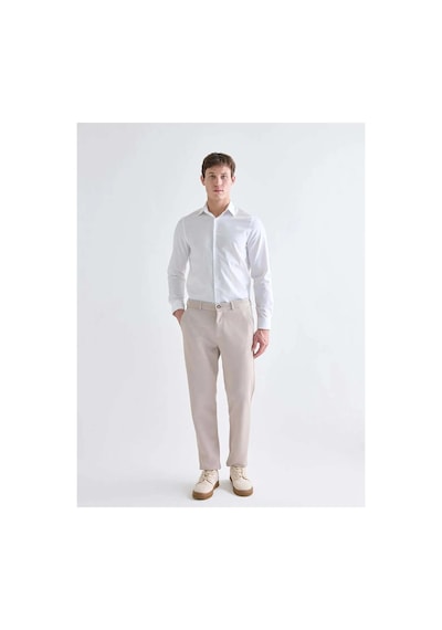 LC Waikiki Lcwaıkıkı Formal Slim Fit Uzun Kollu Gabardin Erkek Gömlek-9 Beyaz