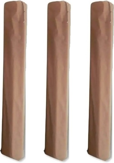 3 Adet Halı Hurcu Kılıfı Poşeti 220x40cm (Max. 6m2 Halı İçin) Bej