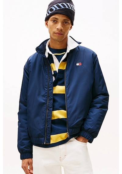 Tommy Hilfiger Erkek Dik Yaka Dolgulu Mont - Lacivert Dark Night Navy