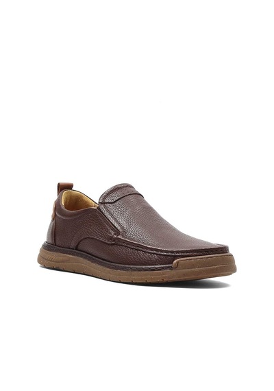 Erkek Kahverengi Deri Sneaker