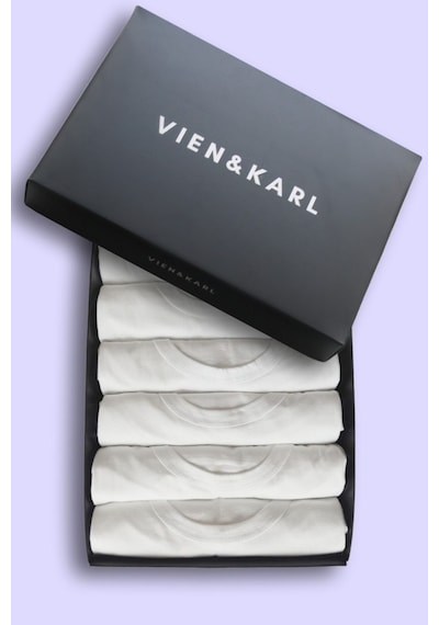 Vien&Karl Erkek Beyaz 6'lı Premium Kutuda Pamuk Atlet Vk-6'lı Kutu Atlet