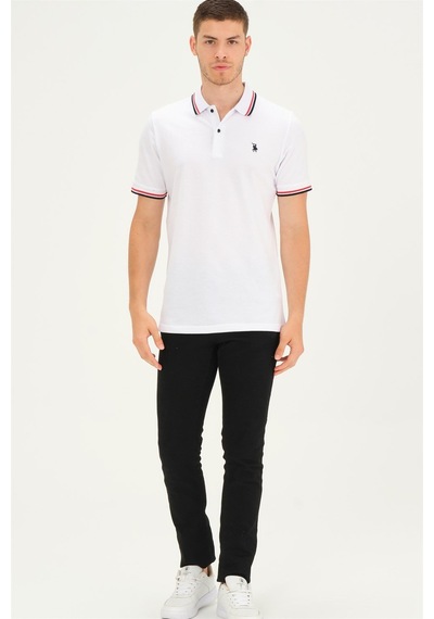 T8594 Dewberry Erkek T-shırt-beyaz Beyaz