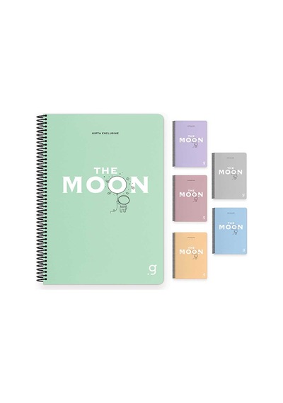 Gıpta Moon Spiralli Plastik Kapak Defter A4 80 Yp Çiz. 6956 Çok Renkli