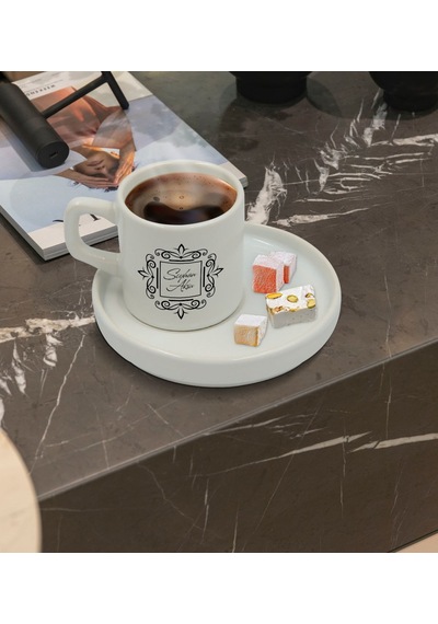 Kişiye Özel Sunum Tabaklı İsimli Türk Kahvesi Fincanı Model 1