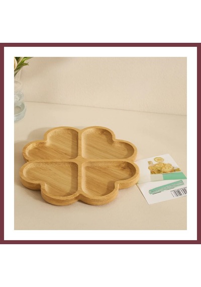 Storeşahin Bambu Yuvarlak 4 Bölmeli Sunum Tepsisi 21x1.4 Cm 36'lı Paket Shn0720