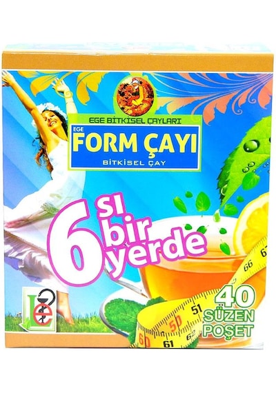 Ege Bitkisel Çayları 6'sı Bir Yerde Bitkisel Form Süzen Poşet Çay 40'lı