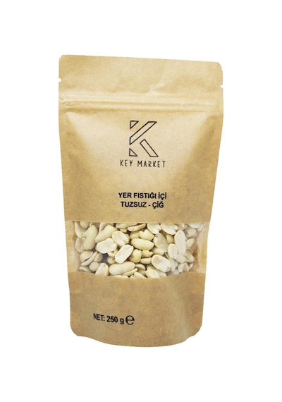 Key Market Soyulmuş Tuzsuz Doğal Az Kavrulmuş Yer Fıstığı 250 G