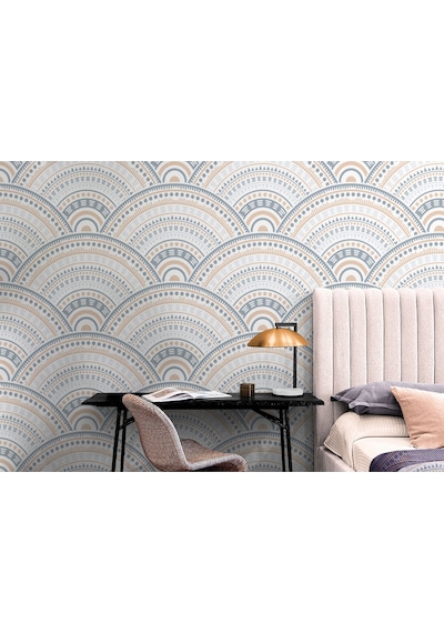 Pastel Renk Desenli Soft Duvar Kağıdı-5521 Çok Renkli