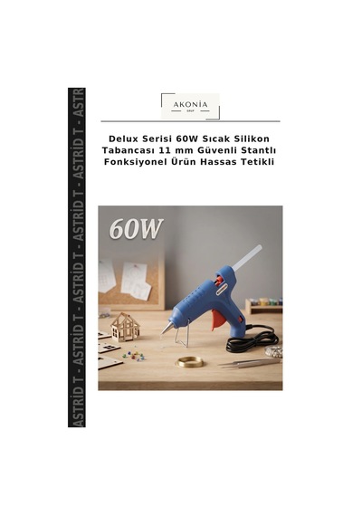 Delux Serisi 60w Sıcak Silikon Tabancası 11 Mm Güvenli Stantlı Fonksiyonel Ürün Hassas Tetikli