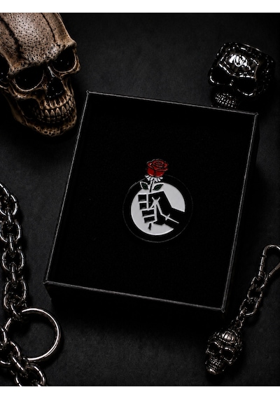 3 Lü Gotik Figürlü Rozet Seti Kuru Kafa Ve İskelet Temalı Metal Broş Seti 3 Renkli 88062002