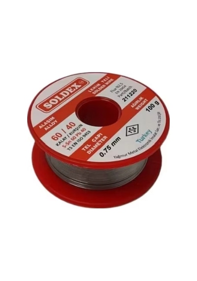 Soldex 60/40 Lehim Teli 100 Gr 0,75 Mm Sn:60 / Pb:40