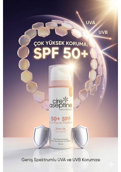 Sun Face Protect Tone Up Ton Dengeleyici 50 Spf Yüz Güneş Koruyucu Krem 50 Ml