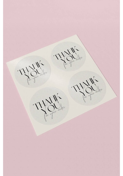 Thank You For Your Order Sticker 3x3cm St2184 Çok Renkli