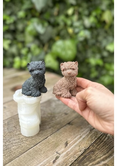 Rufus Concept West Highland Köpek Mum Kalıbı Silikon Çok Renkli