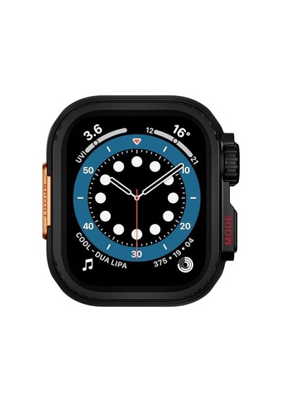 Apple İle Uyumlu Watch 44mm To Apple İle Uyumlu Watch Ultra 49mm Kasa Dönüştürücü Watch Gard 33 Siyah