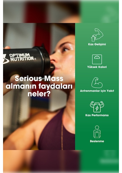 Serious Mass Çikolata 2.73kg 8 Servis Kas Gelişimi Ve  Besin Seti Çikolata