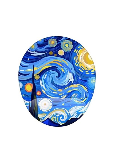 Yıldızlı Gece İllüstrasyon Bilek Destekli Mouse Pad