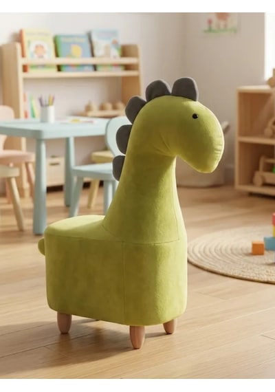 Zooturak Dinozor Puf Çocuk Koltuğu Yeşil - Açık Yeşil
