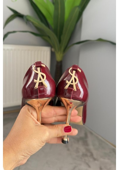 Preshley Kadın Alexal Bordo Rugan Arka Toka Detayı 10 Cm İnce Topuklu Ayakkabı & Stileto Bordo Preshley Kadın Alexal Bordo Rugan Arka Toka Detayı 10 Cm İnce Topuklu Ayakkabı & Stileto Bordo