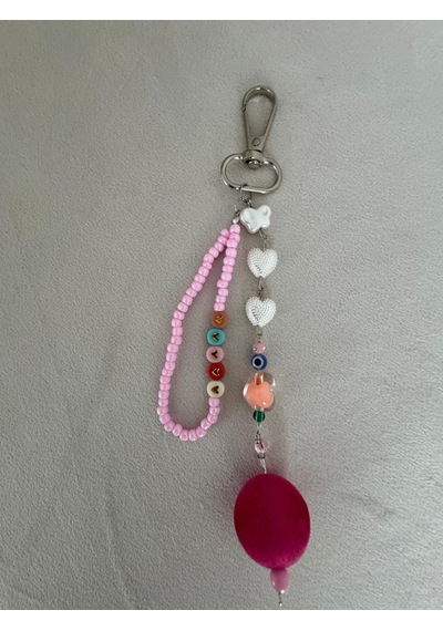 Pembe Top Anahtarlık Çanta Charmı