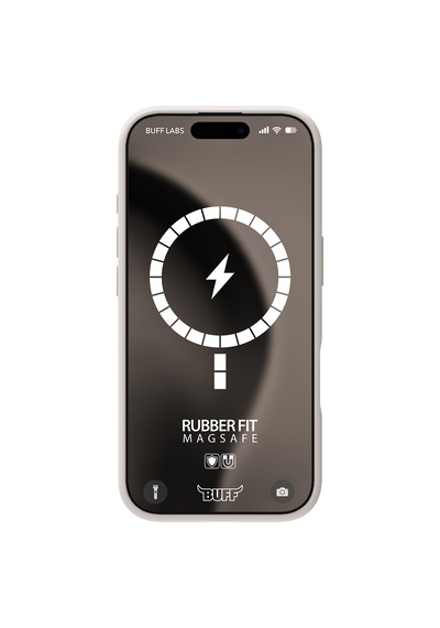 Apple Uyumlu iPhone Buff 16 Pro Max Magsafe Rubber Fit Silikon Kılıf Stonegray