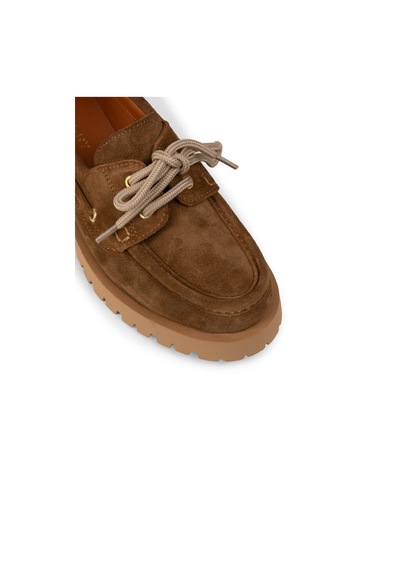Deery Kadın Hakiki Süet Taba Renkli Marin Loafer - 02036ztbac01