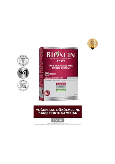 Bioxcin Forte Şampuan 300 Ml Yoğun Saç Dökülmesine Karşı Bitkisel Formül Sülfatsız Parabensiz