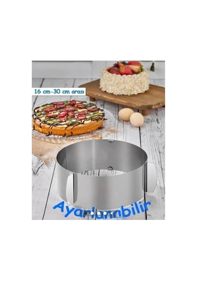 Kek Pasta Ayarlanabilir Yuvarlak Kalıp Çok Renkli