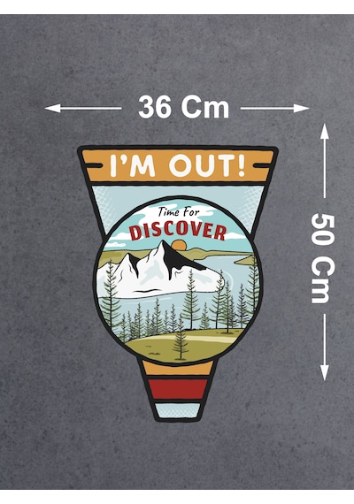 Kamp Avcı Off Road 4x4 Sticker - Discover Adventure Sticker -araba Oto Motosiklet Karavan Sticker - 02179 50x36 Cm
