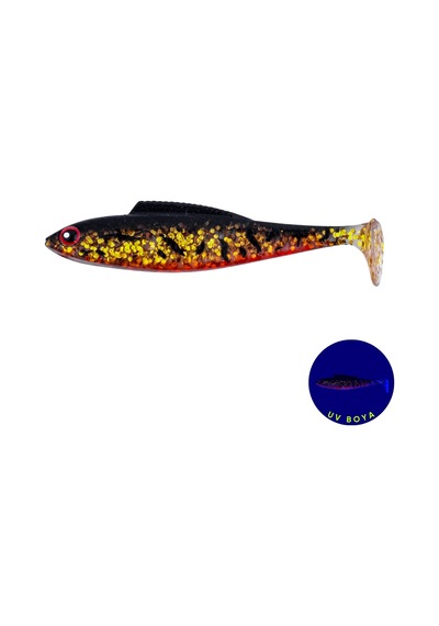 Silikon Sahte Balık - 4,5g 85mm - Fishack Predatorx - Uv Boyalı - Copper