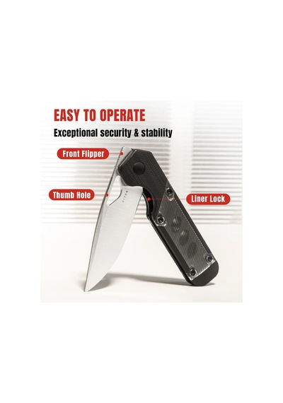Kizer Mini Militaw Nitro-v G10+acrylic Kizerv 3634sa3 Kamp Çakısı Çok Renkli