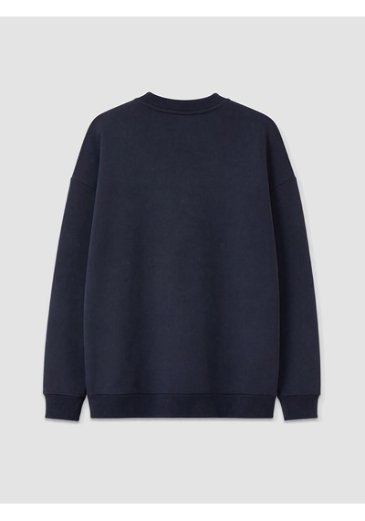 Lcw Modest Lacivert Baskılı Kadın Kalın Sweatshirt Tunik