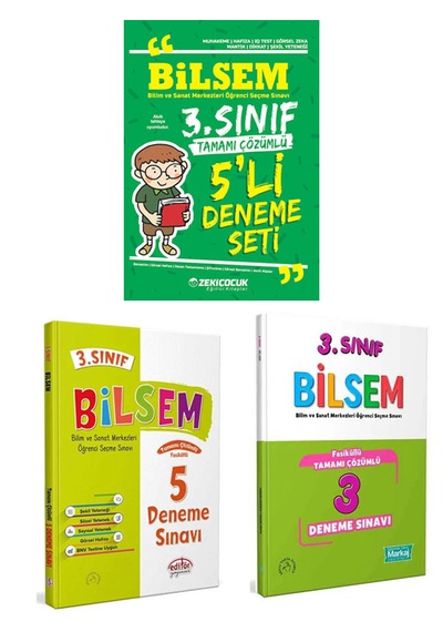 Zeki Çocuk Markaj 3.sınıf Bilsem Deneme Sınavı Seti