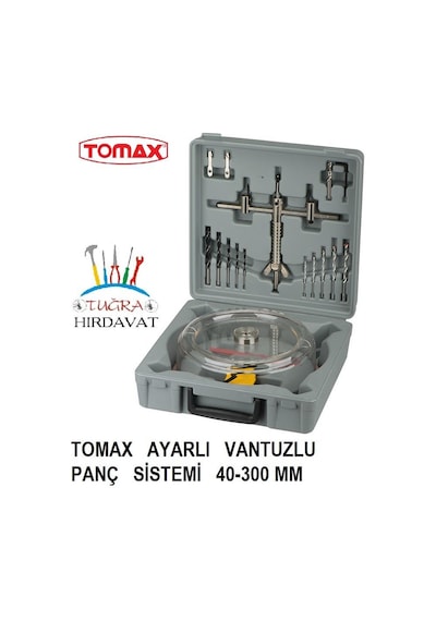 Tomax Vantuzlu Ayarlı Panç Alçıpan Delme Seti 40-300mm