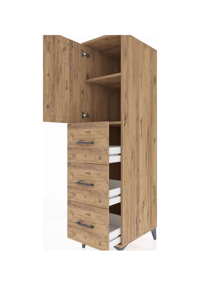 Kronos Dolap 2 Raflı 3 Çekmeceli Tek Kapaklı 44x59x182 Çam-çam Çam Kronos Dolap 2 Raflı 3 Çekmeceli Tek Kapaklı 44x59x182 Çam-çam Çam