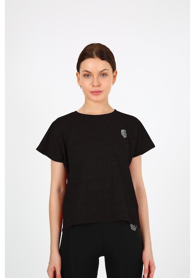 Sportonex So21s004 Run Poly T-shirt Kadın T-shirt Siyah