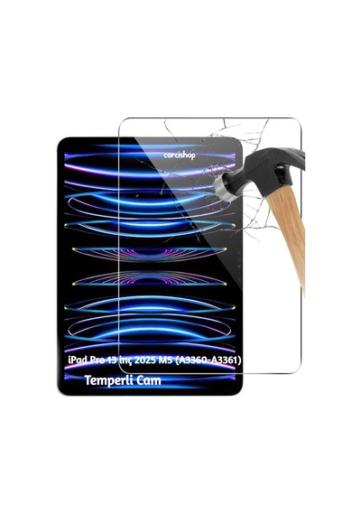 Apple İpad Pro 13 İnç 2025 M5 A3360-a3361 Kırılmaz Tablet Temperli Cam Ekran Koruyucu