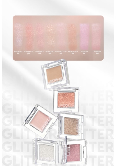 Kalıcı, Topaklanma Yapmayan, Simli Tekli Far Mıssha Modern Shadow Glitter 307 Telepathy