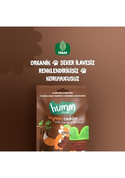 Organik Keçiboynuzlu Ve Fındıklı Vegan Kurabiye 55 Gr