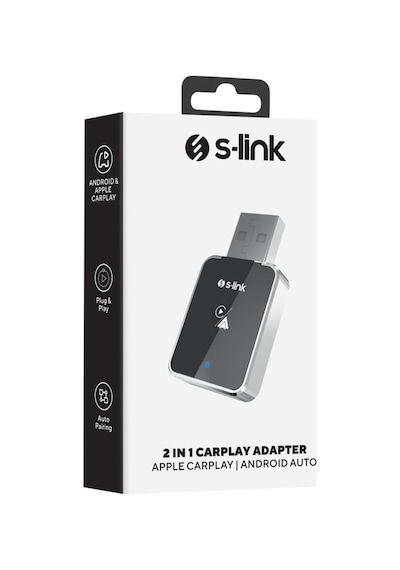 S-lınk Sl-car01, 2in1 Android Ve Apple Cihazlar, Kablosuz Android Auto Ve Carplay Adaptörü