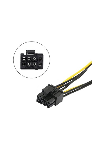 AoGo 8 Pin 2x Sata 15 Pin SATA Güç Kablosu