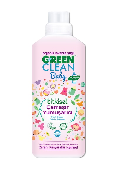Green Clean Baby Bitkisel Çamaşır Yumuşatıcı 1000 Ml 12'li Set
