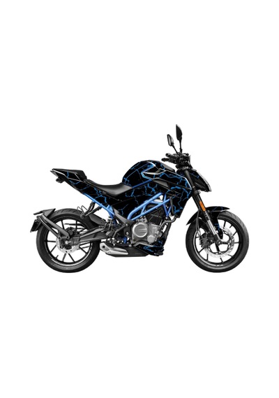 Cf Moto Nk250 Mavi Parçalı Kaplama Sticker Etiket Modeli 2023 2.kasa Uyumlu