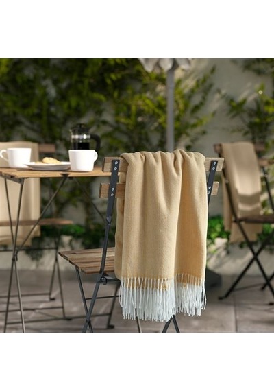 Ikea Holmvı Örtü, Bej-sarı, 120x160 Cm